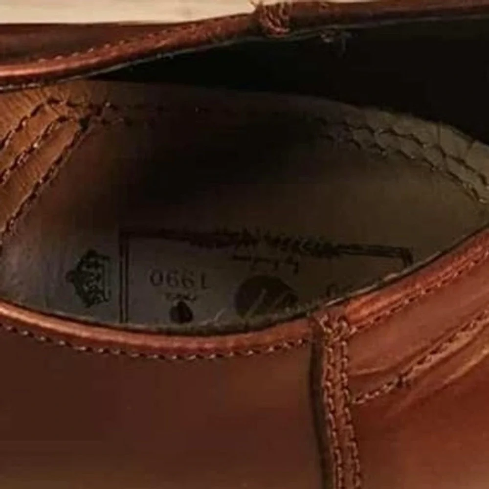 Burgundy Leather Monk Strap Loafer Shoe with Fringe and Brogue‎ Detail Men 40 eu